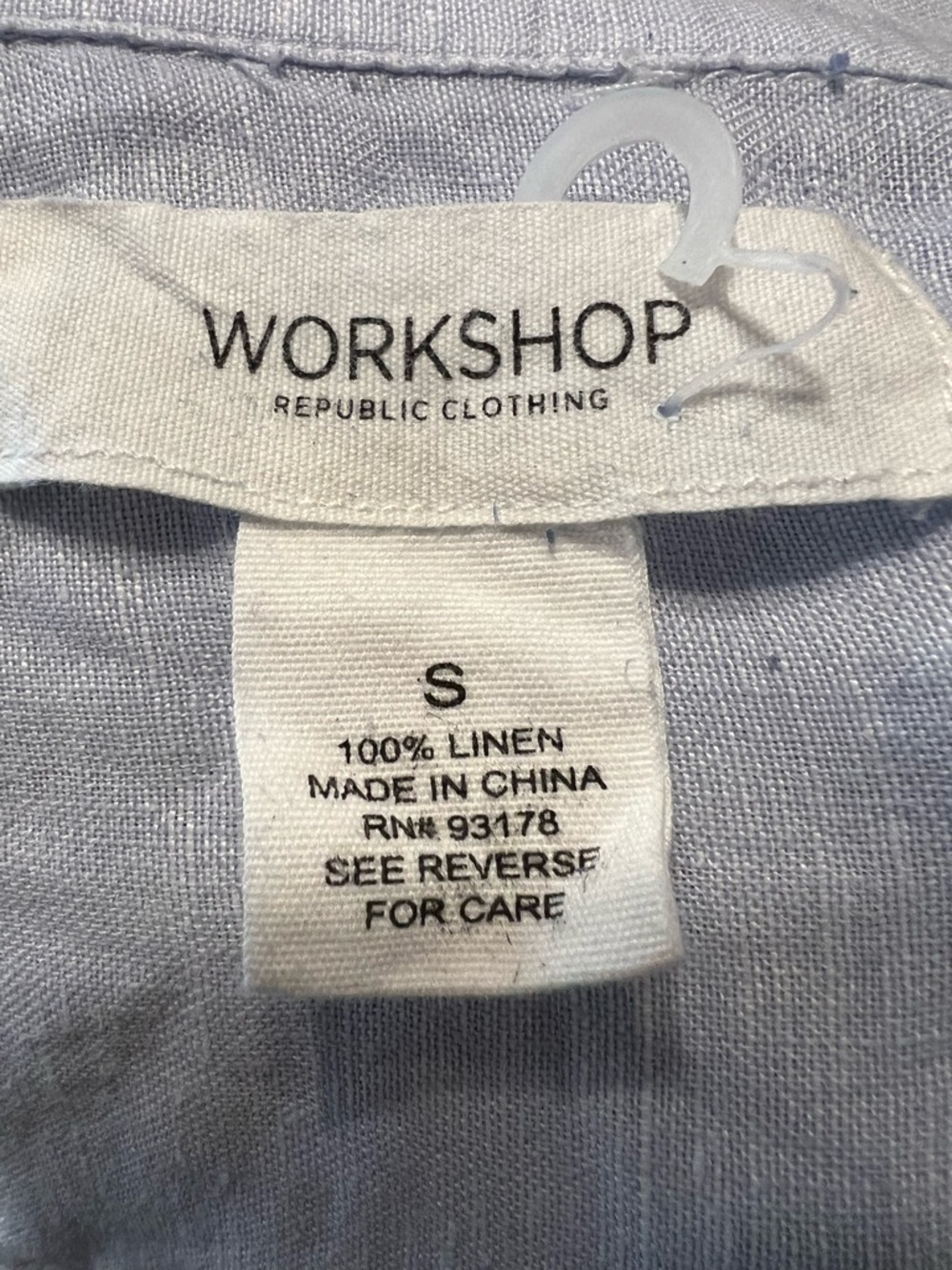 Workshop Republic Clothing Light Blue Linen Button-Down Shirt - Picture 2 of 9